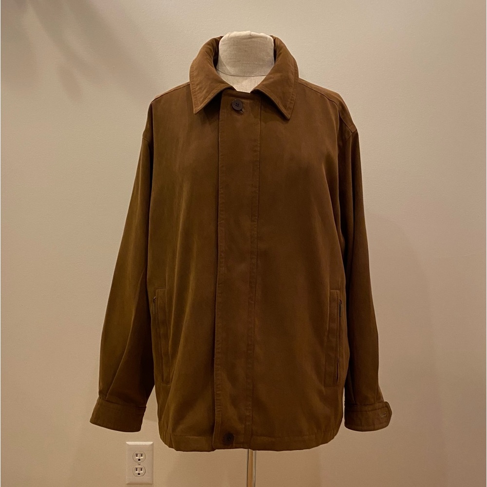 Rainforest Mens Light Brown Lightweight Jacket / Faux Suede / Size L